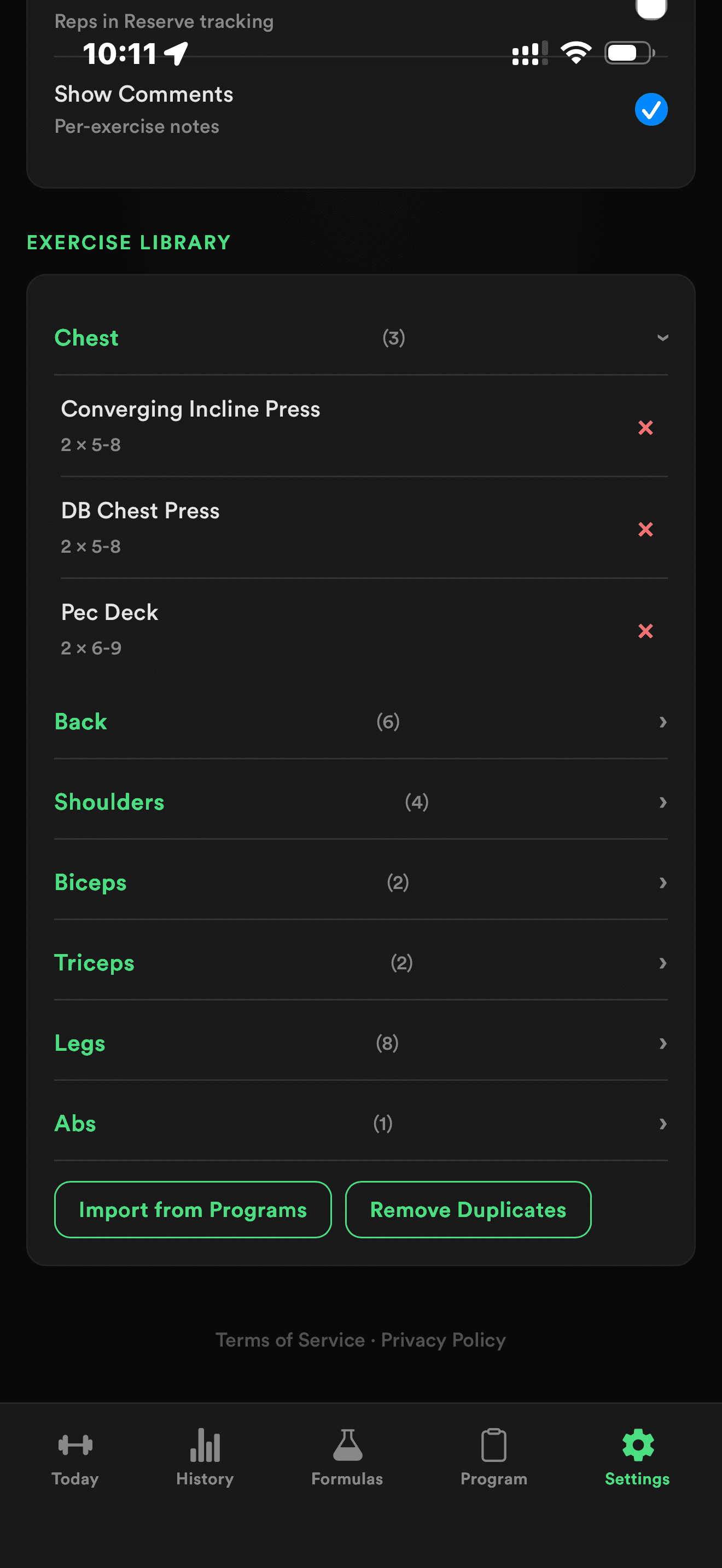 LiftLabb Exercise Library